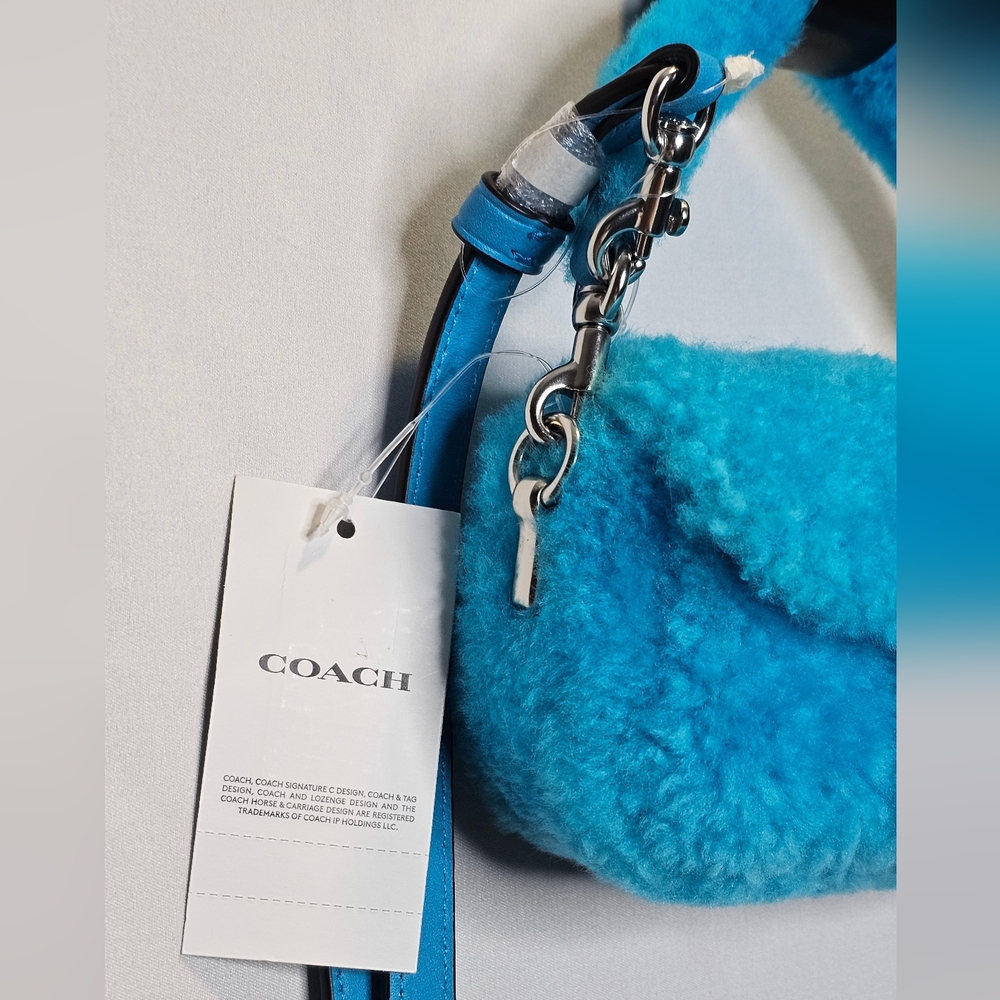 Coach Lil Nas X Drop Tabby 12 Shearling Montero Blue Crossbody Bag - Picture 6 of 11